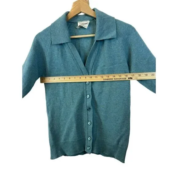 Vintage 100% Lambswool Collared Cardigan Sweater Edinburg Woolen Mill No Sz EUC - Picture 8 of 9